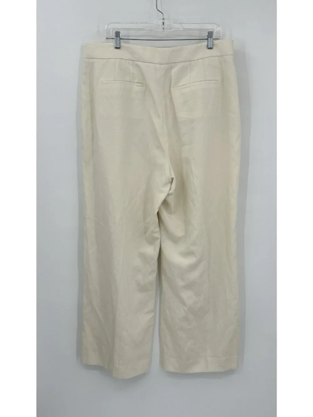 BANANA REPUBLIC pants trousers linen off white 16 career summer pleated office